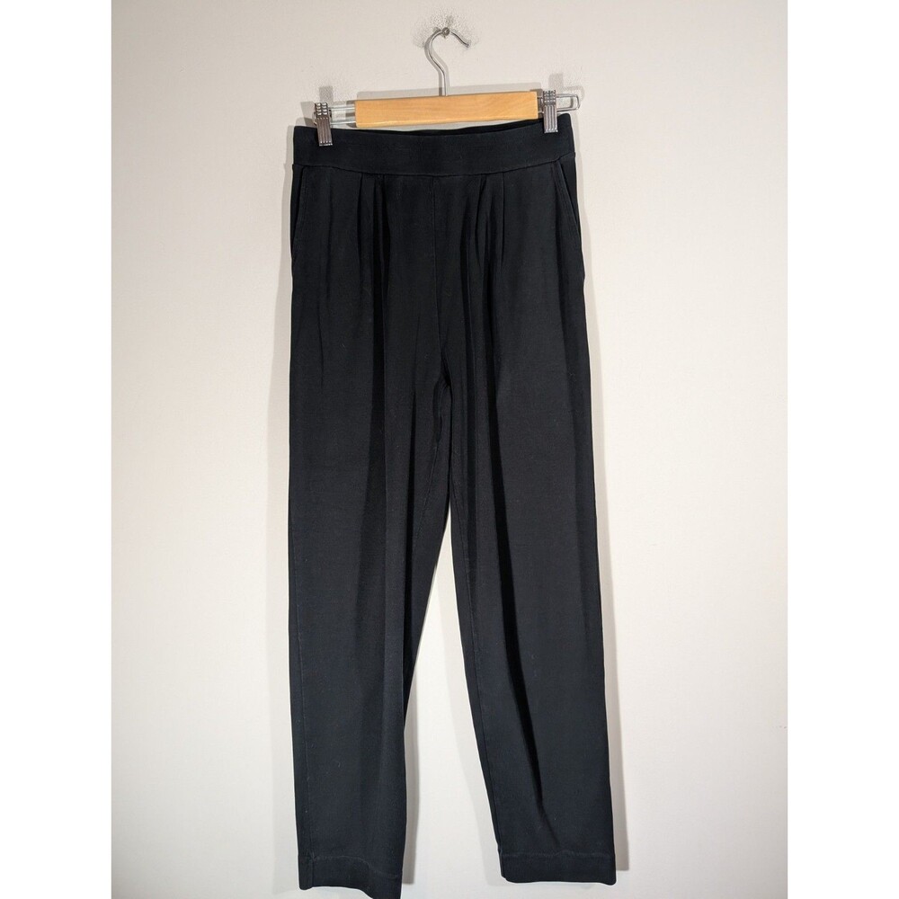 Ninety Percent Black Organic Cotton Elastic Waist Pants Womens Sz S Minimalist